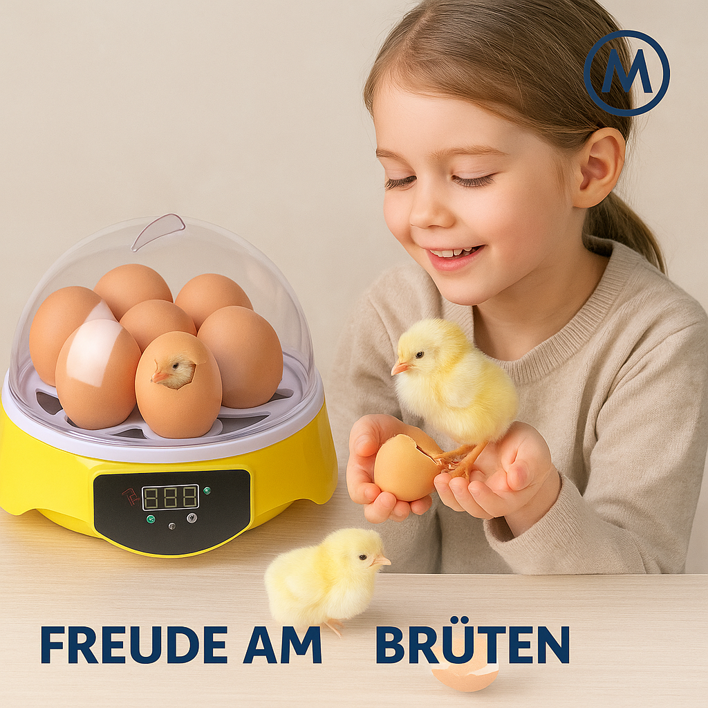 Automatischer Brutkasten 7 Eier für Hühner Wachteln Enten DE.