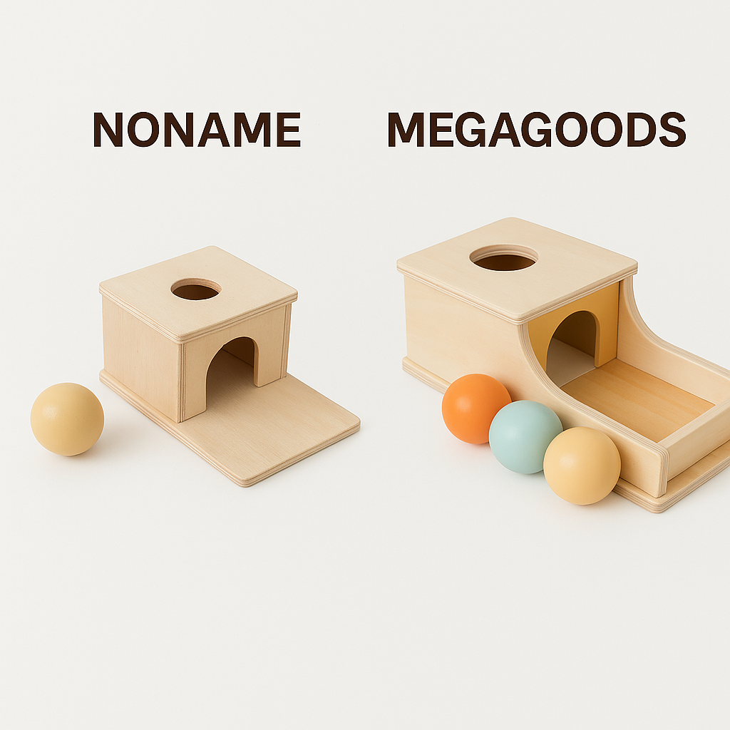 Montessori Holzspiel Pitch-Ball-Box Lernspielzeug für Kinder DE.