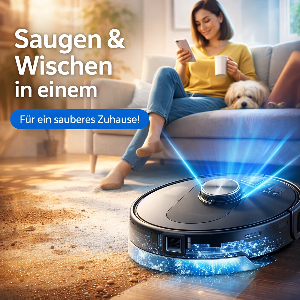 Q8™ Saugroboter mit Wischfunktion 200min Akkulaufzeit & Laser Navigation