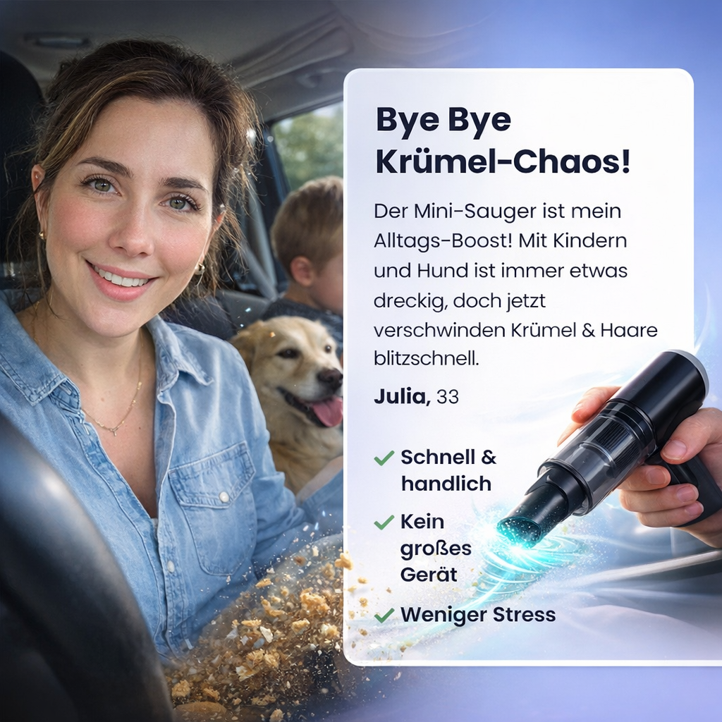 Dustaclean™ Mini Handstaubsauger Akku Kabellos Auto Tisch Tastatur Stark HEPA