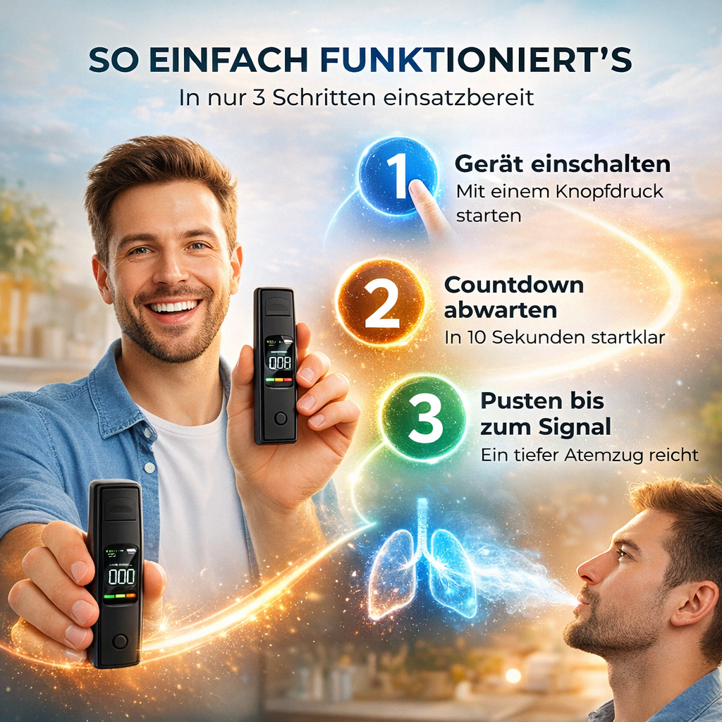 Airlow™ 2.0 - Alkoholtester | Promilletester | Alkoholmeter | Alkoholmessgerät
