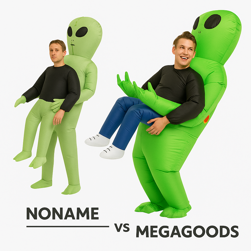 Alien Kostüm aufblasbar für Erwachsene Party Karneval Lustig DE.