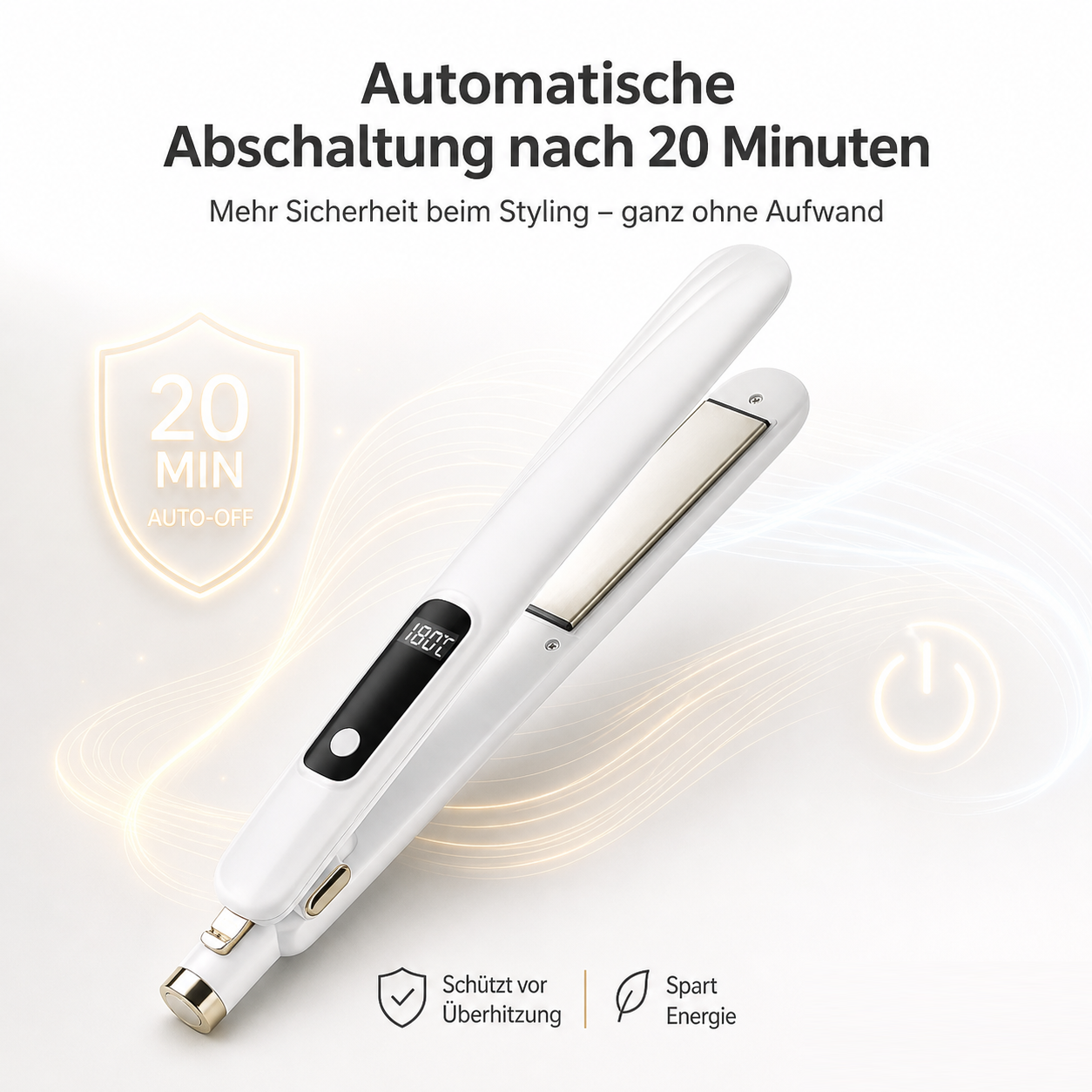 Oryzom™ FlowPro Glätteisen Ionen Haarglätter Lockenstab Keramik mit Display 360°