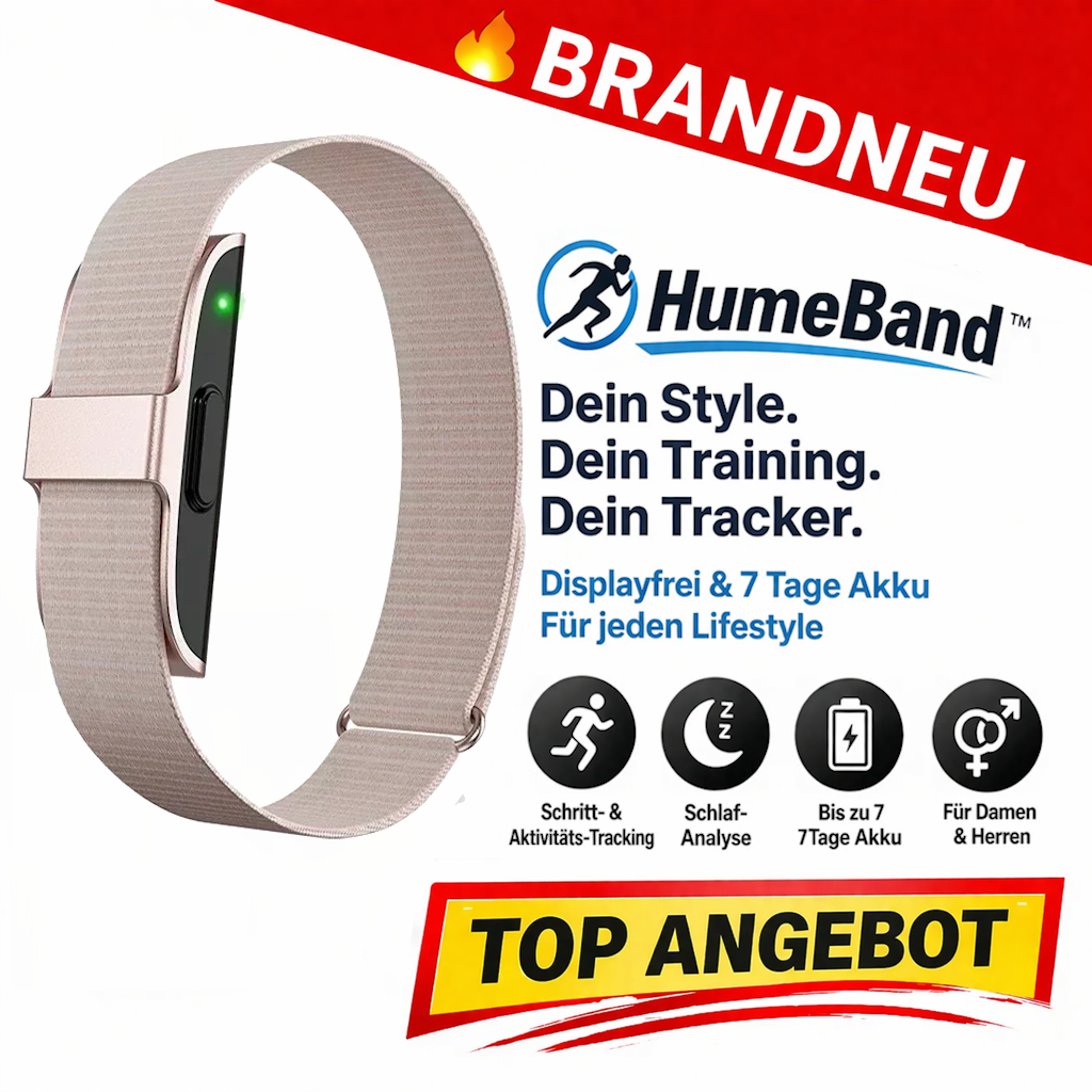 HumeBand™ Fitness Tracker ohne Display Smartband Smartwatch für Damen & Herren