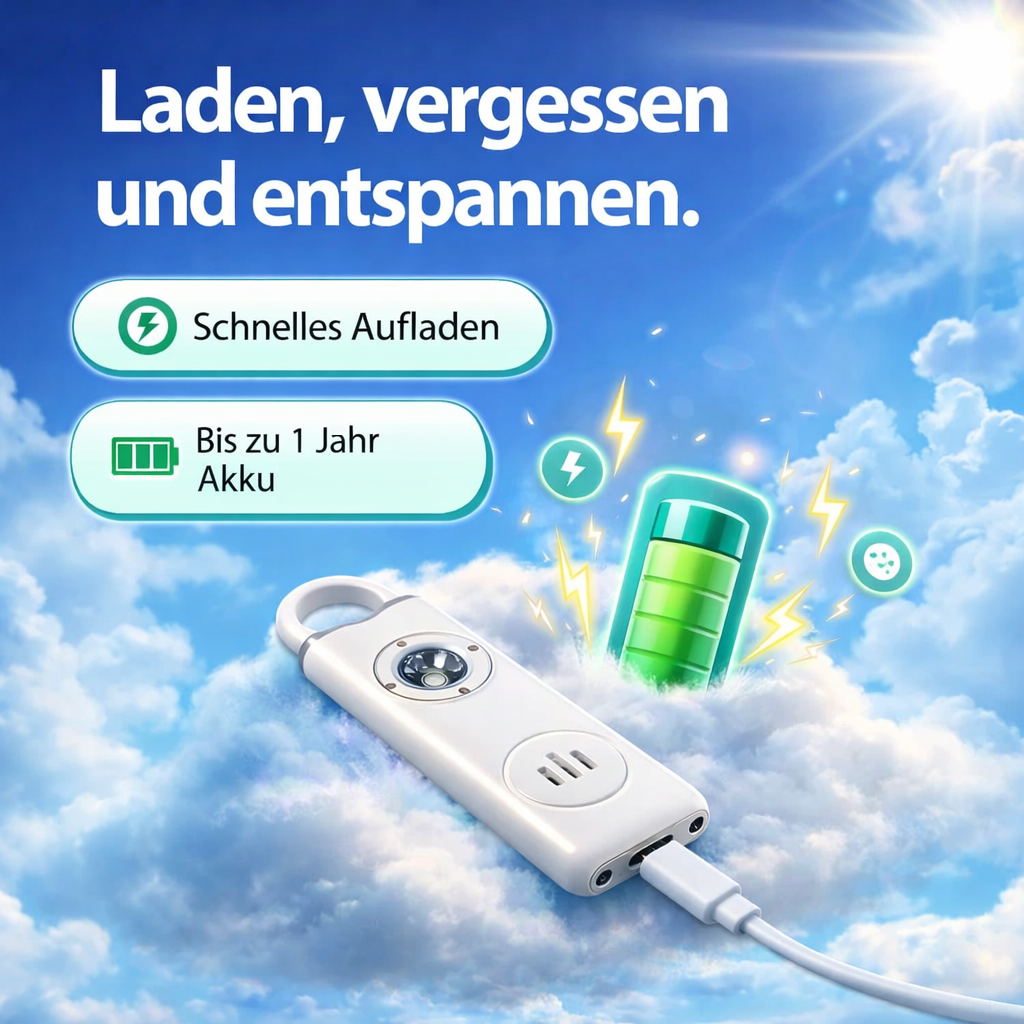Notio™ Taschenalarm 130dB Personenalarm Notfall Panikalarm Selbstschutz Sirene