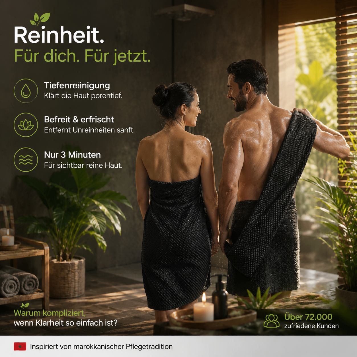 AgadirRitual™ Hammam Peeling Duschtuch Körperpeeling Sauna Spa Tuch Antibakteriell