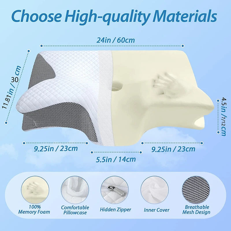 Nackenkissen Memory Foam ergonomisches orthopädisches Schlafkissen Nackenstütze