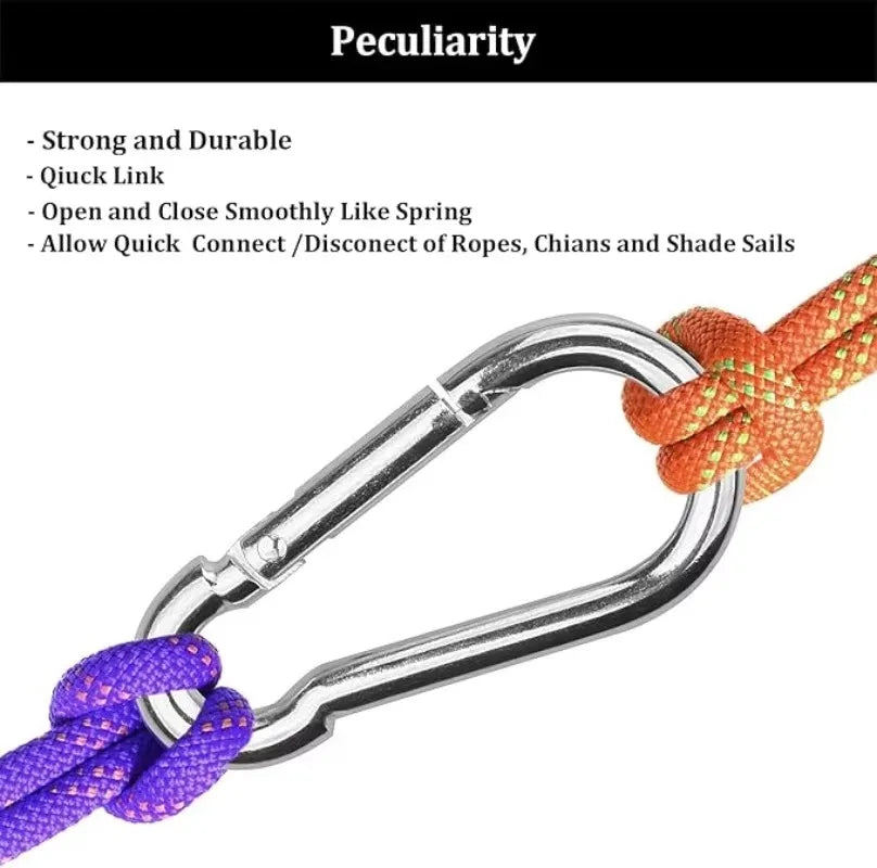 Mini Karabiner Outdoor Survival Schlüsselanhänger Camping Angelverschluss 50er Set