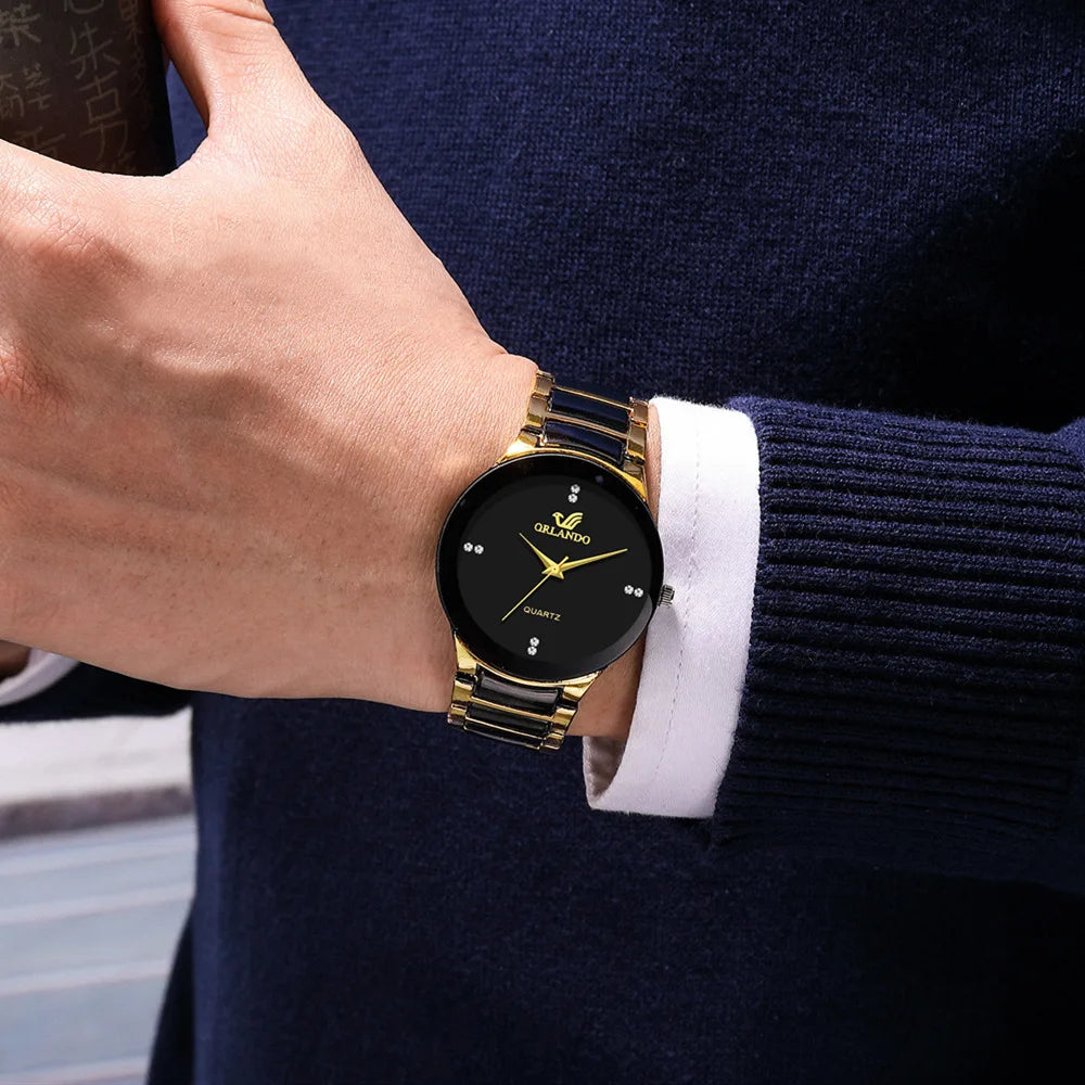 OLEDUVO™ Herren Armbanduhr – Elegant und stilvoll schwarz quartz business Uhr