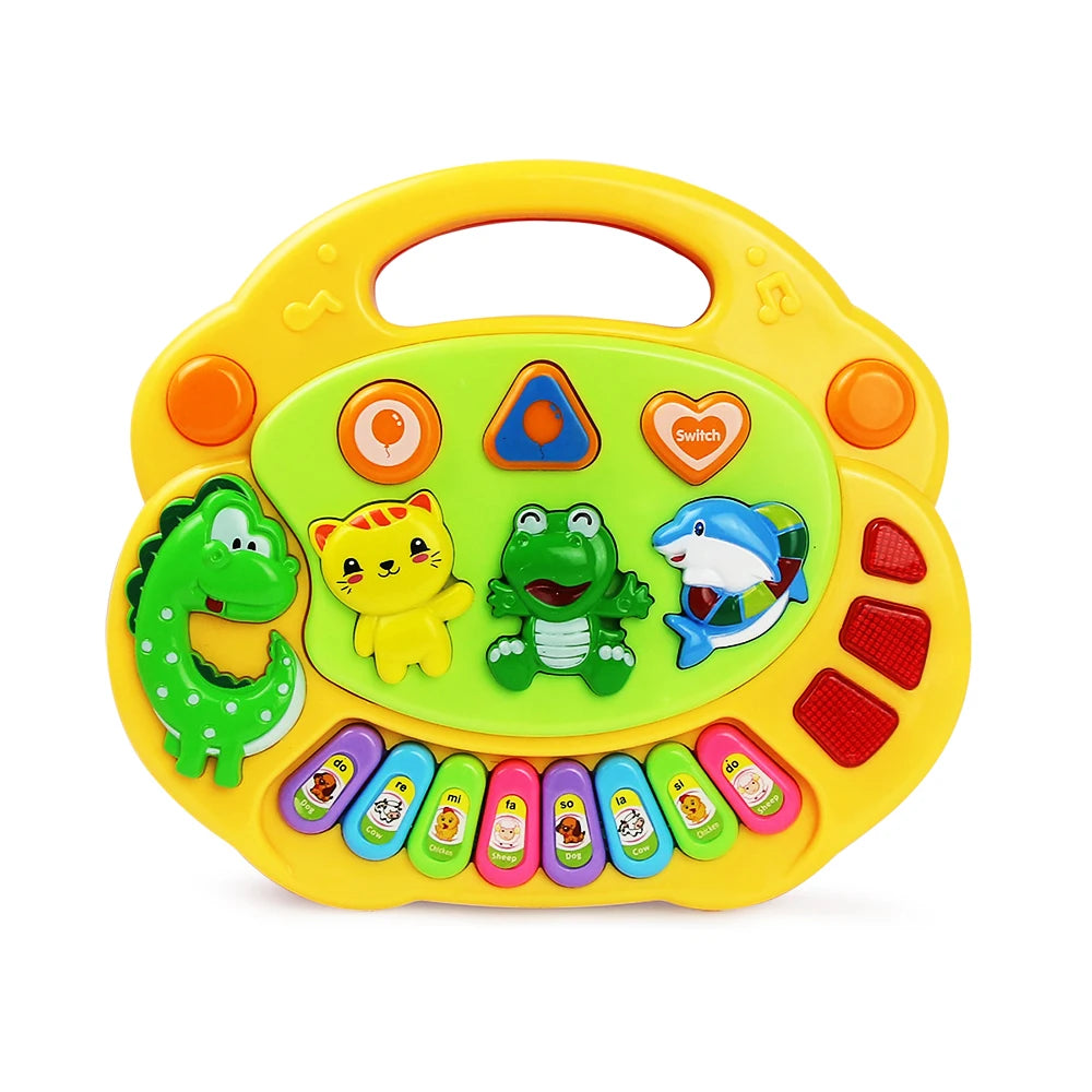 Baby Keyboard Kinder Piano Spielzeug Tierlaute Musik Lernspielzeug Lichtspiel