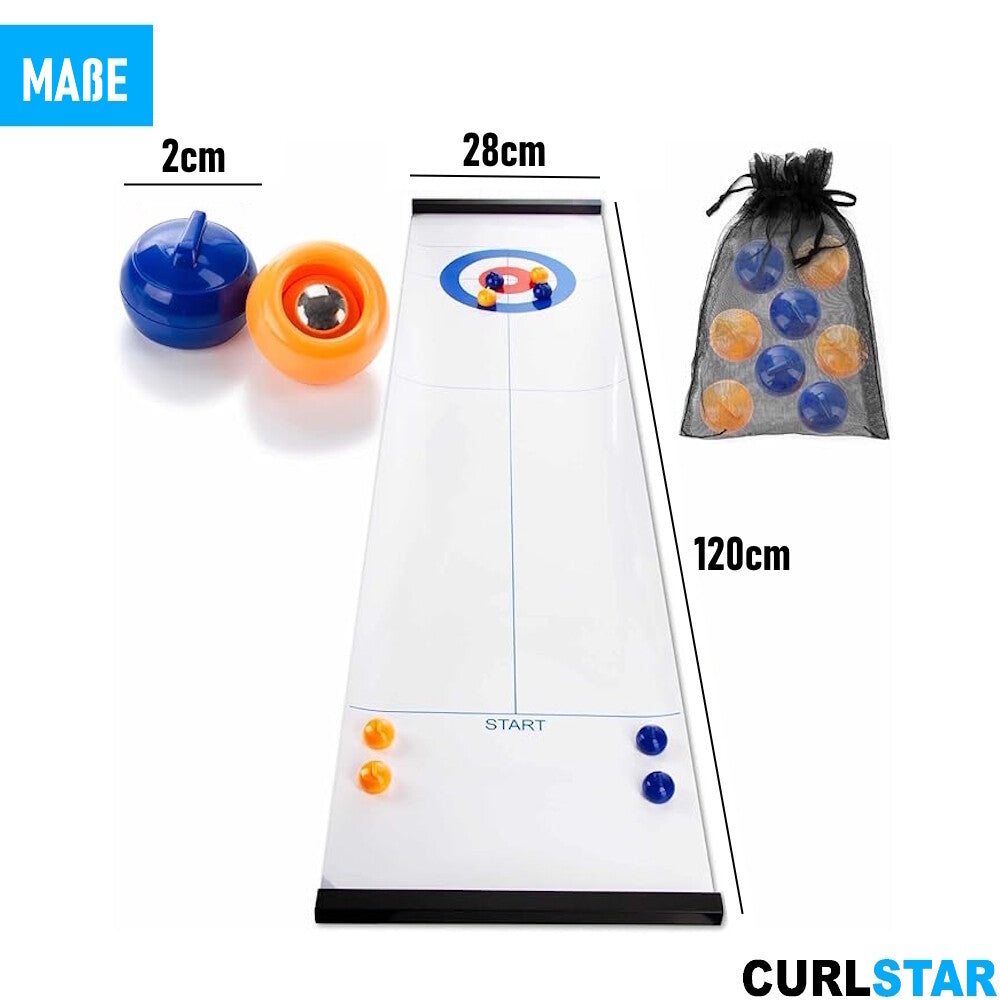 CURLSTAR Curling Spiel Brettspiel Familienspiel Eisstockschießen Eis Tischspiel