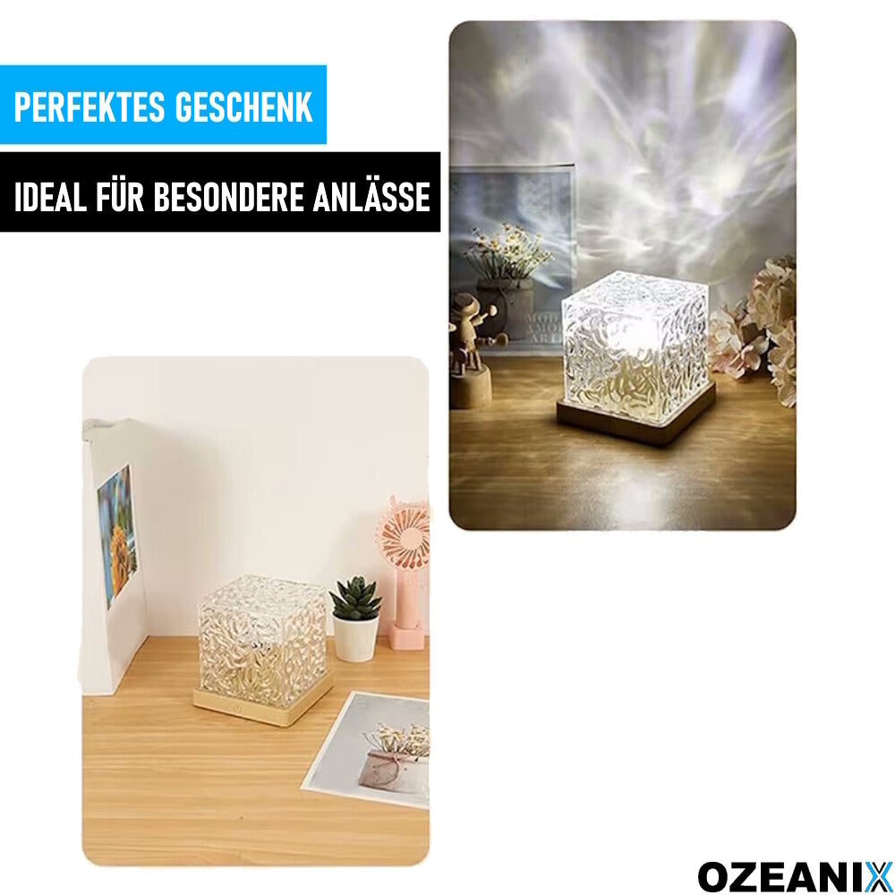 OZEANIX RGB LED Würfel Nordlichter Ozean Lampe Wellenlampe USB Tischleuchte