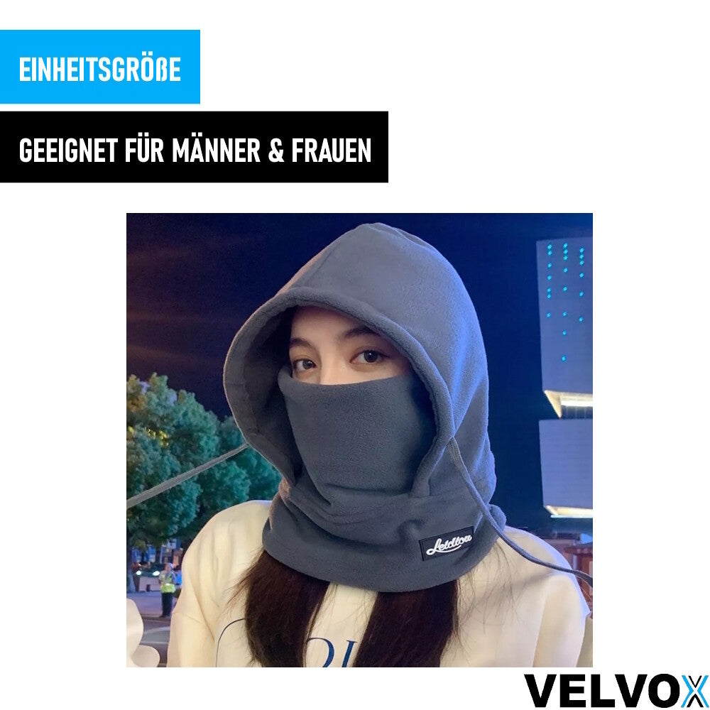 VELVOX Velvet Sturmhaube Schwarz Gesichtshaube Kapuze Warm Windfest