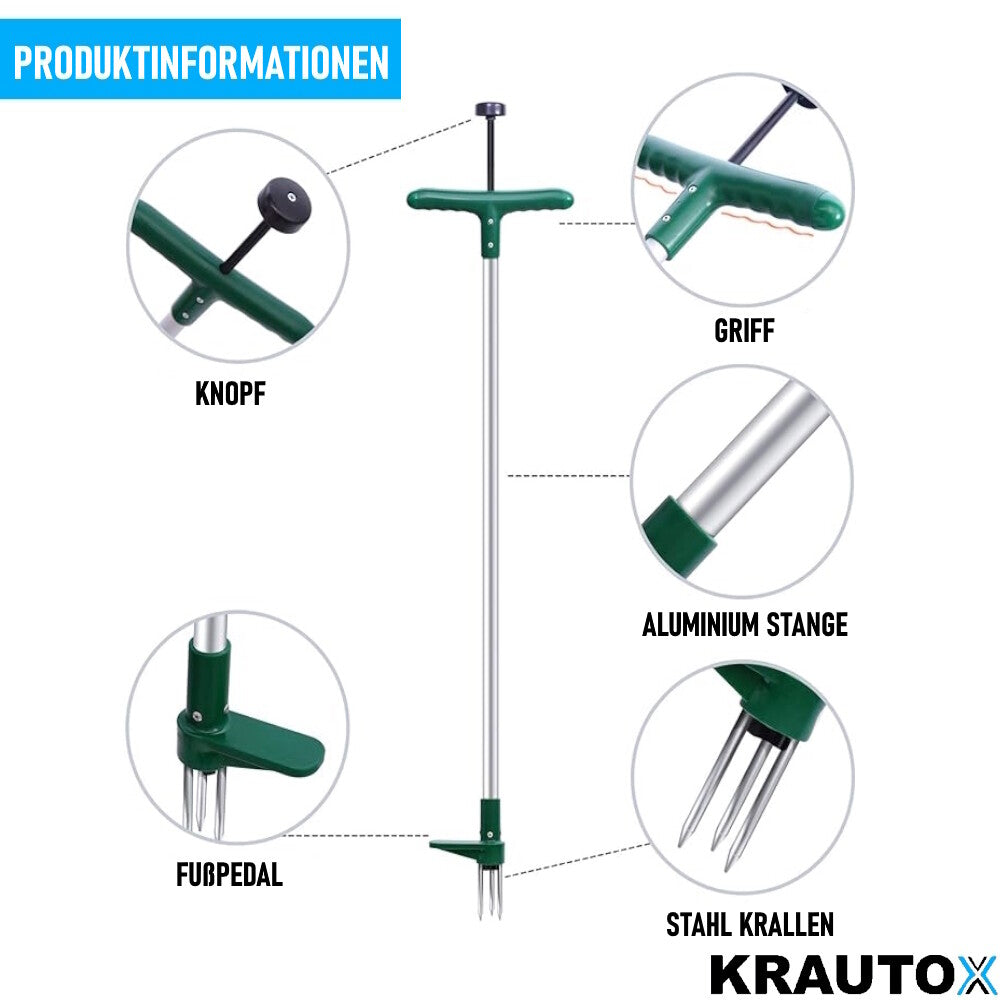 KRAUTOX Unkrautstecher Löwenzahnstecher Unkrautenferner Unkraut Ausstecher