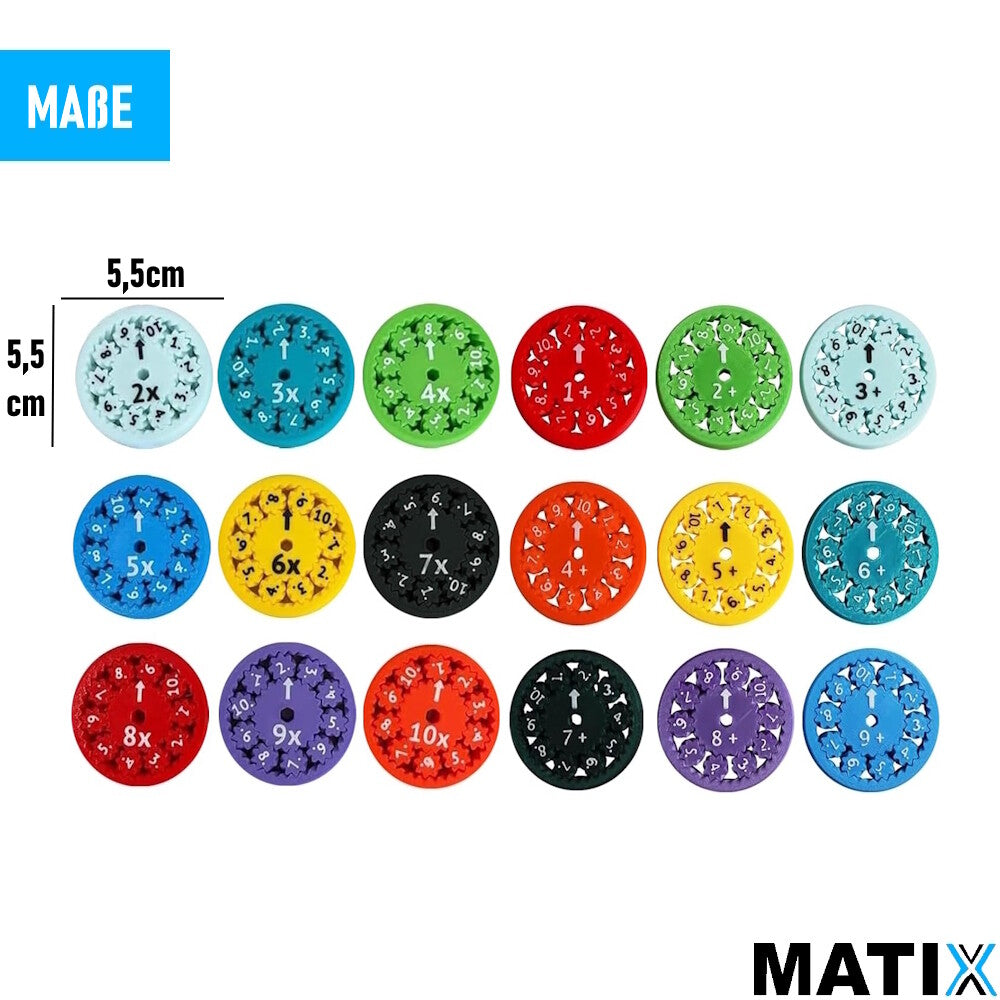 MATIX Mathematik Fidget-Spinner Anti-Stress Lernspielzeug Zahlen für Kinder