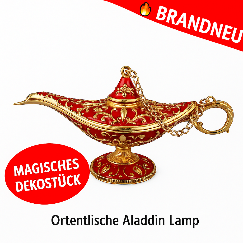 Orientalische Aladdin Lampe Figur Deko Geschenk Wohnaccessoire Tischdeko Neu