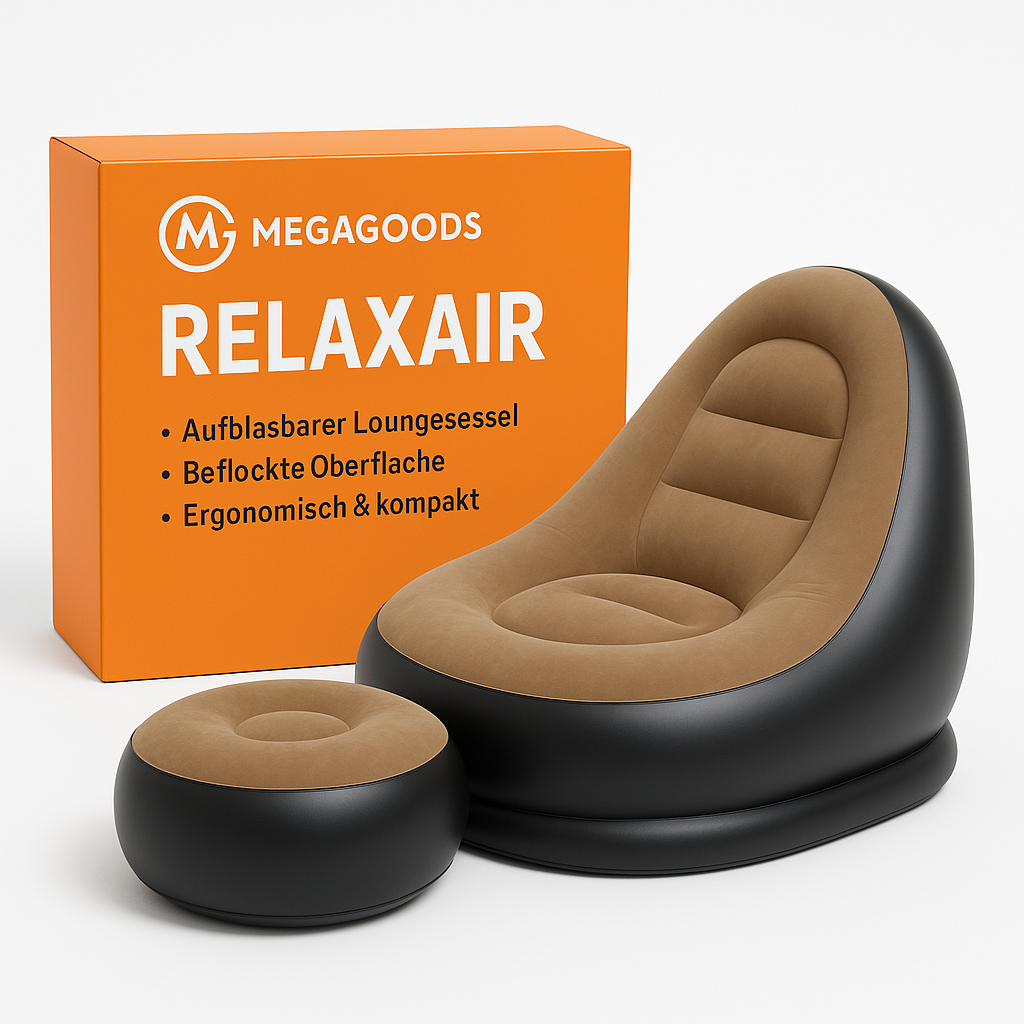 Luftsofa aufblasbar faltbar Outdoor Sofa Bett mit Fußstütze DE.