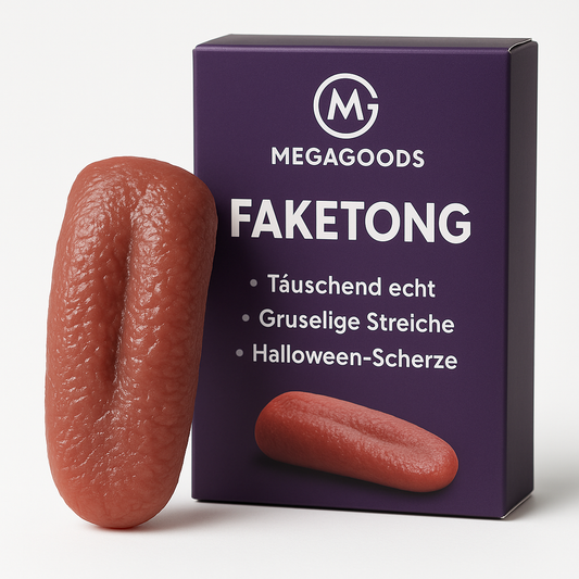Täuschend echte Gummizunge für gruselige Streiche Halloween DE.
