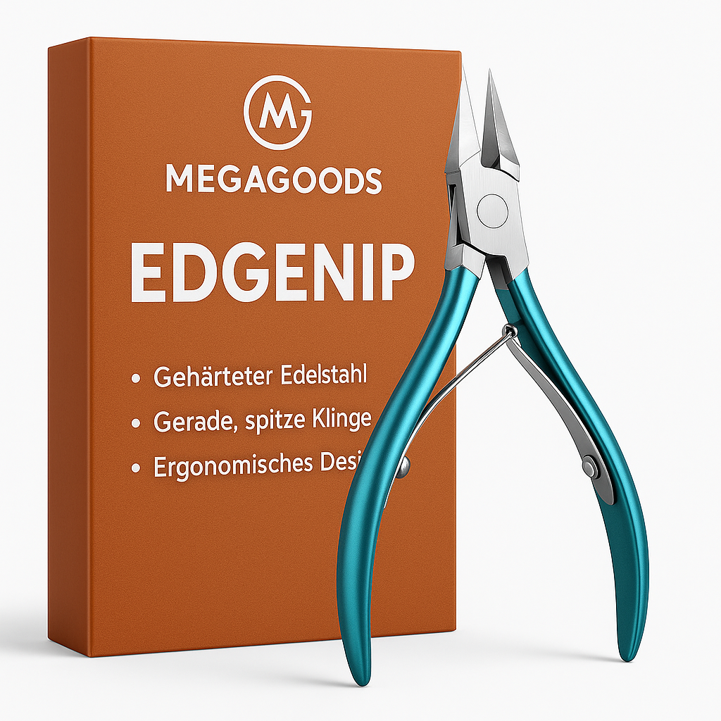 Nagelknipser Edelstahl gerade Klinge spitz für dicke Nägel DE.