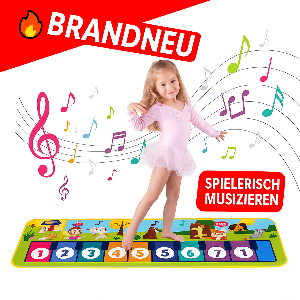 Piano Tanzmatte Kinder Spielmatte Musikmatte Keyboard Baby Geschenk