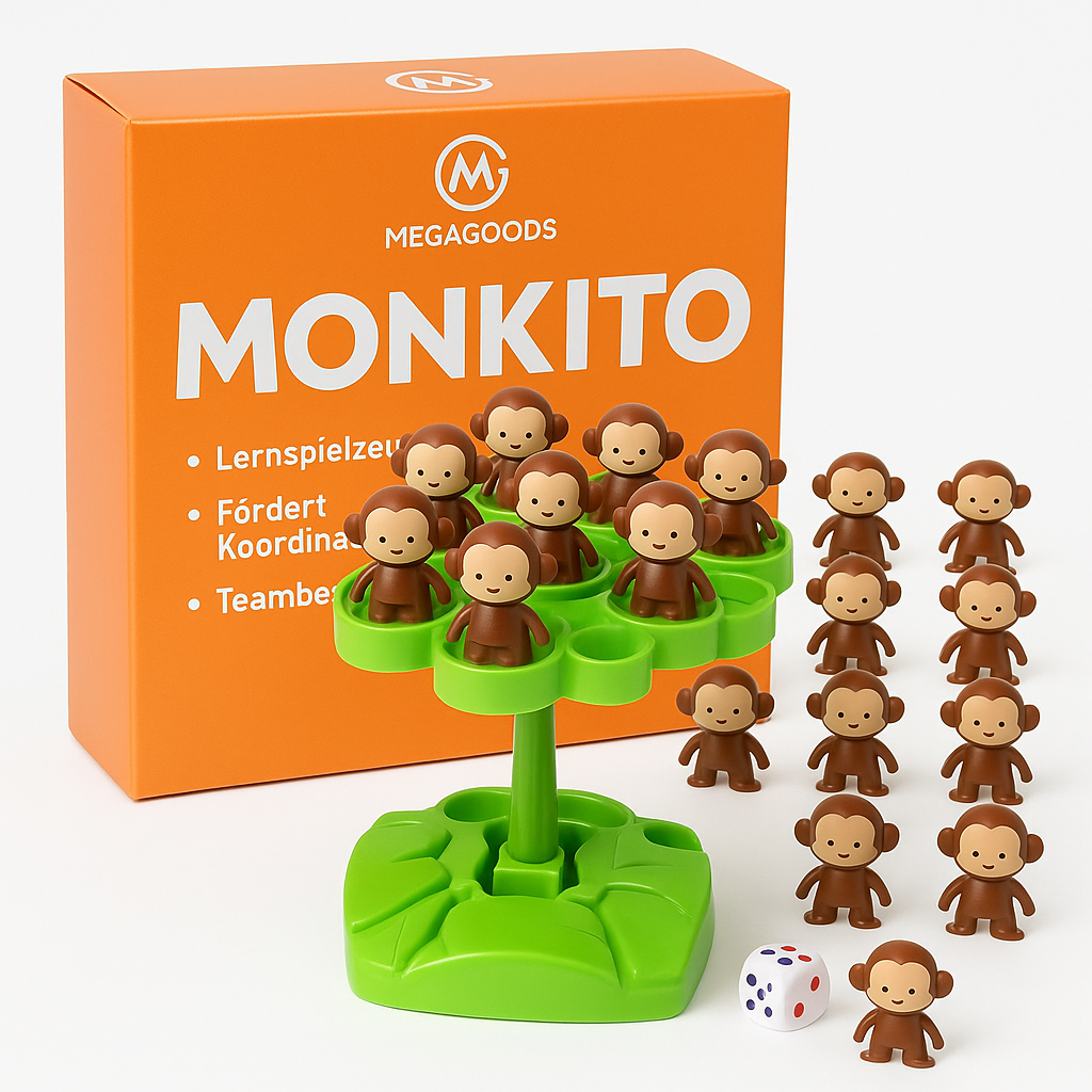 Affen-Balance-Baum Spielzeug Kinder Geschicklichkeit Musikset DE.