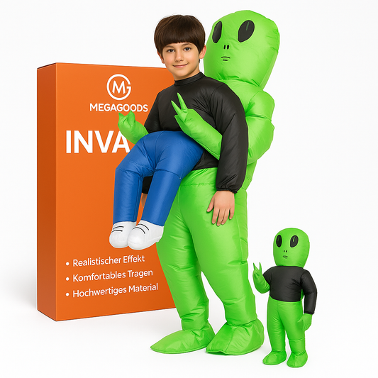 ET Alien Aufblasbares Kostüm Monster Cosplay Kinder DE.