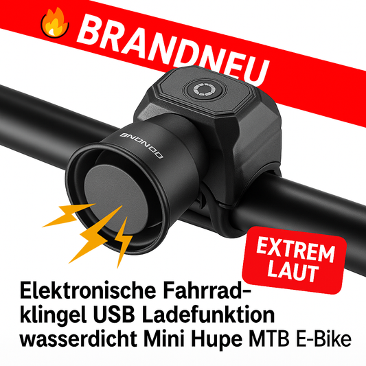 Elektronische Fahrradklingel USB Ladefunktion wasserdicht Mini Hupe MTB E-Bike