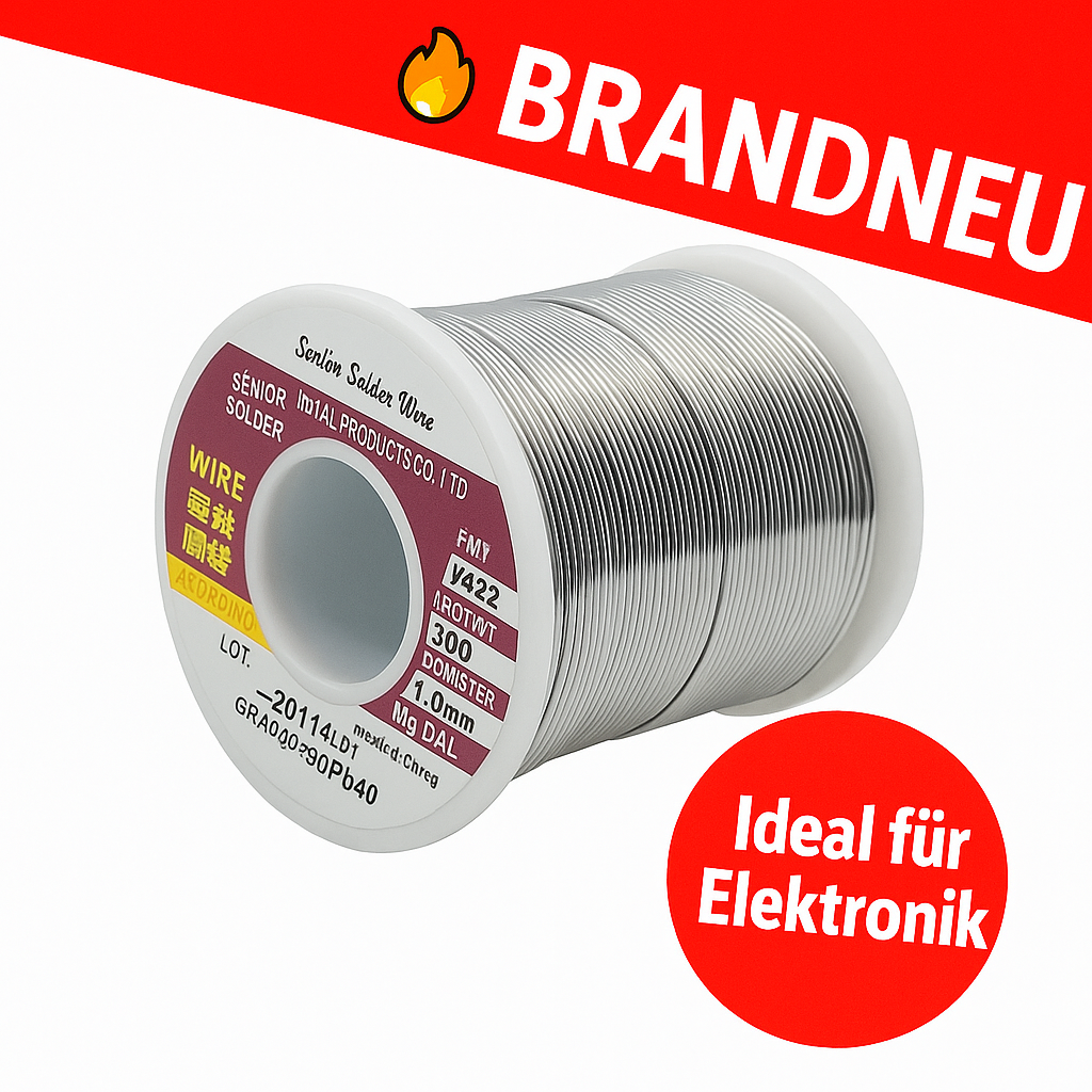 Lötzinn Lötdraht 100 g Ø 1 mm mit Flussmittel Rosin‑Core No‑Clean Elektronik Reparatur