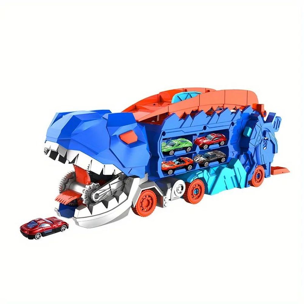 Dinosaurier Transport LKW mit Rennstrecke Spielzeug Geschenk DE.