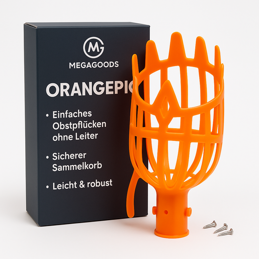 Obstpflücker Kunststoff Erntehilfe für hohe Bäume Loquat Pflaume DE.