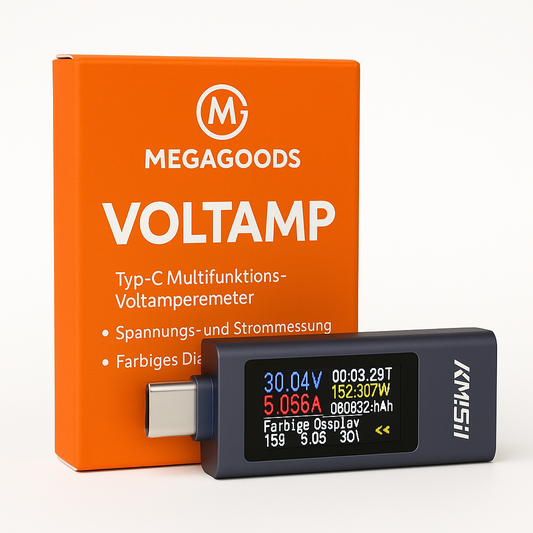 Type-C Digital Voltmeter Amperemeter 4-30V 12A Leistungsmesser DE.