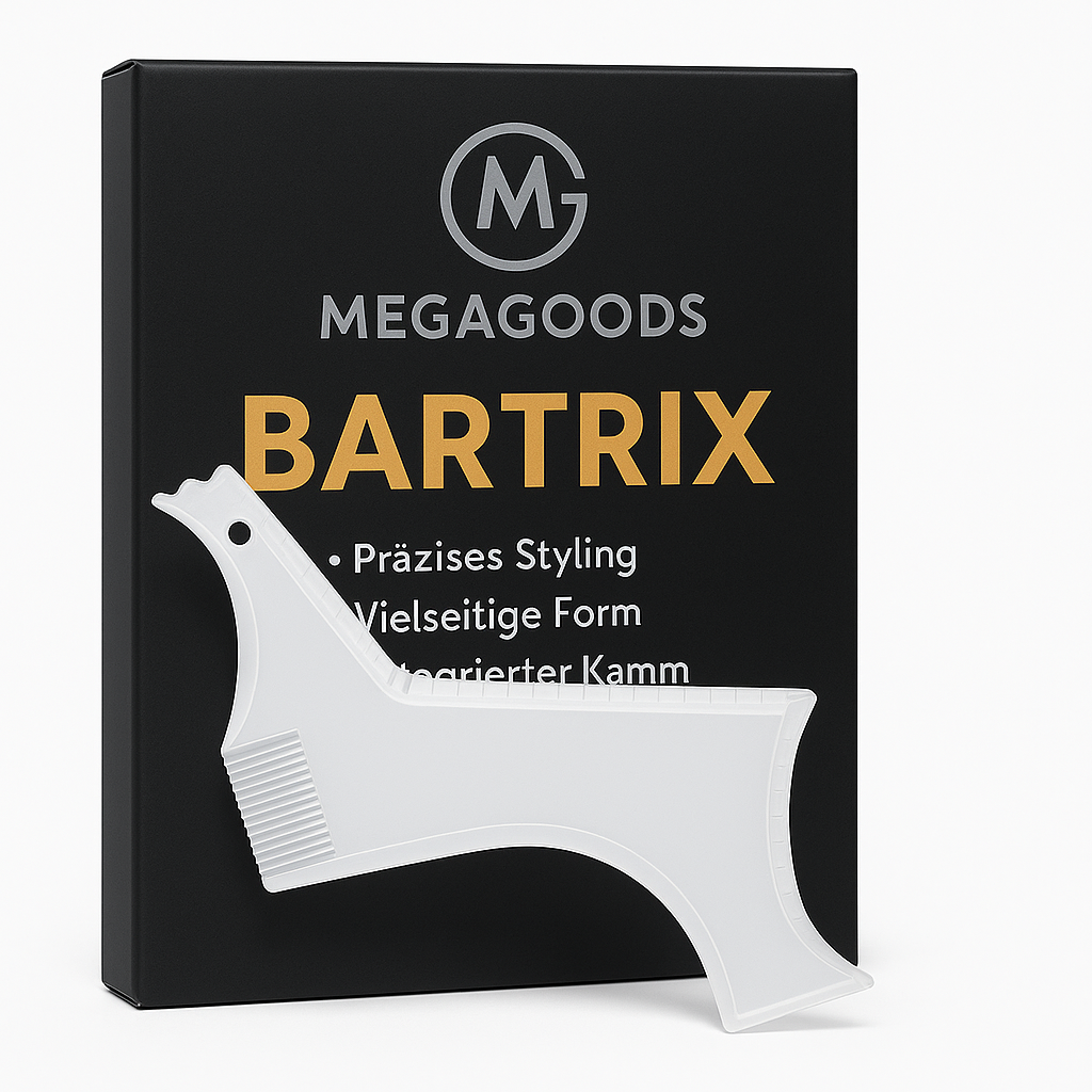 Bartstyling Schablone Kamm flexibel leicht für perfekte Konturen DE.