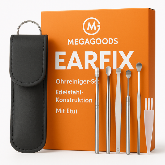 6-teiliges Ohrreiniger-Set Edelstahl Ohrenschmalz-Entferner DE.