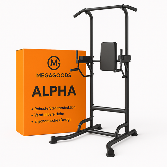Power Tower Dip Station Klimmzug Ständer Home Gym Krafttraining DE.