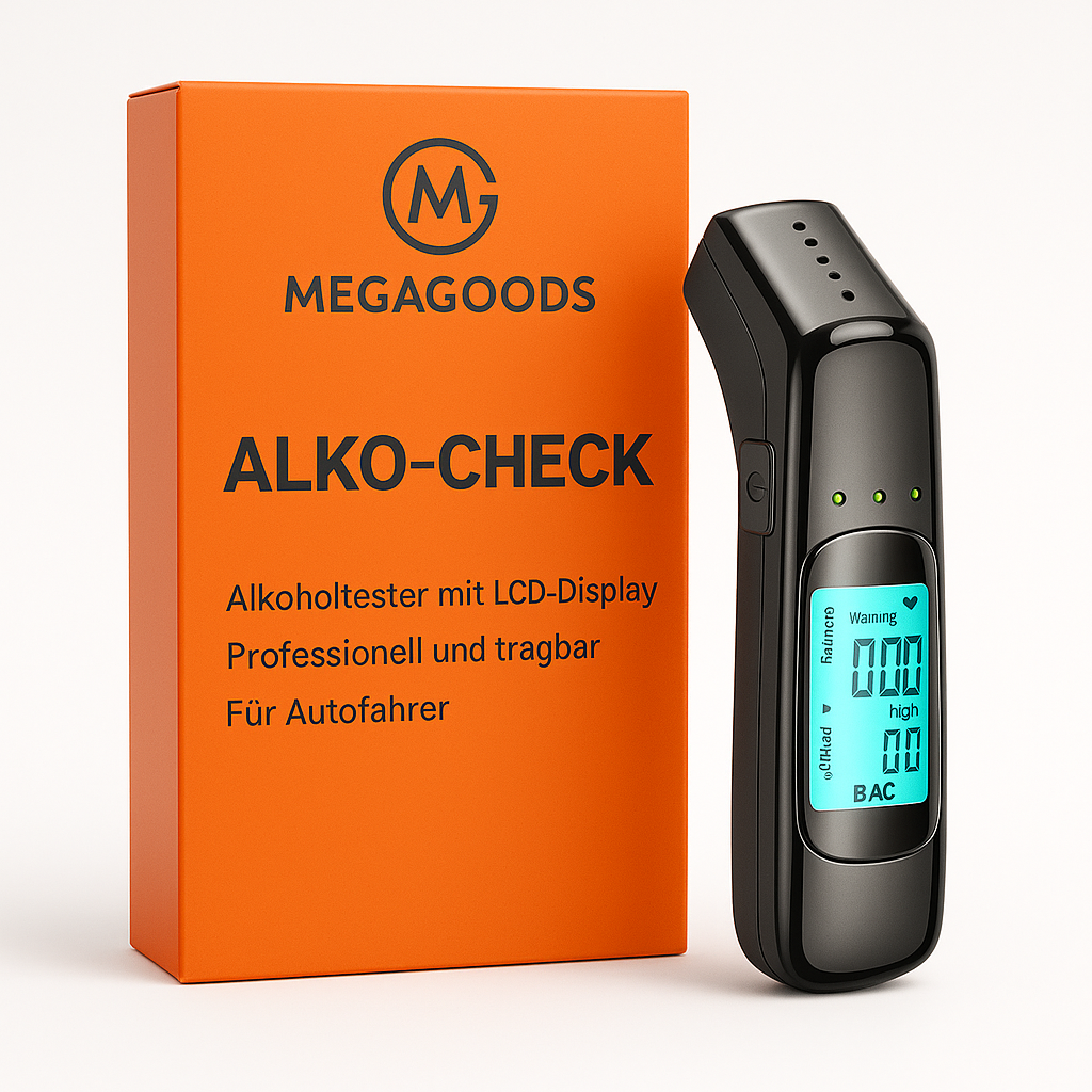 Alkoholtester mit LCD Display Professionell Tragbar für Autofahrer DE.