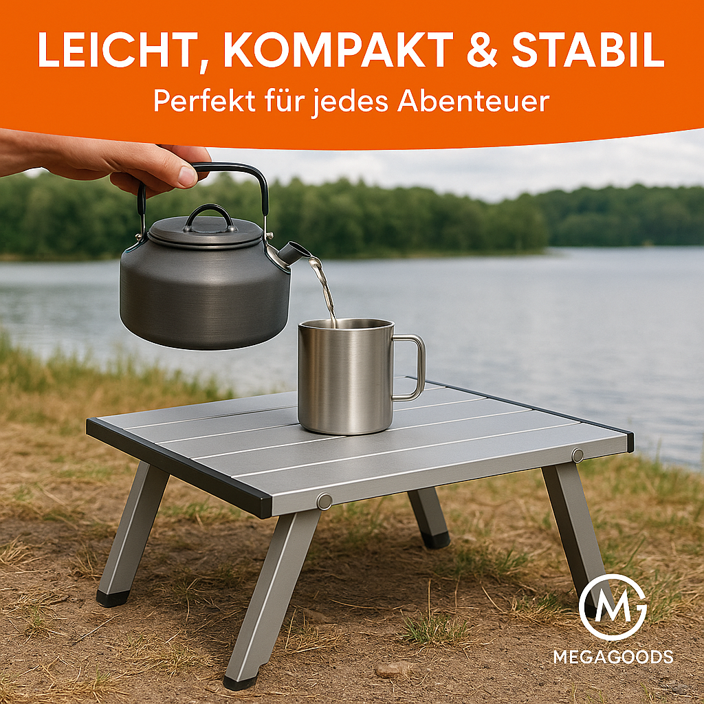 Klappbarer Mini Campingtisch ultraleicht Aluminium Outdoor Picknick DE.