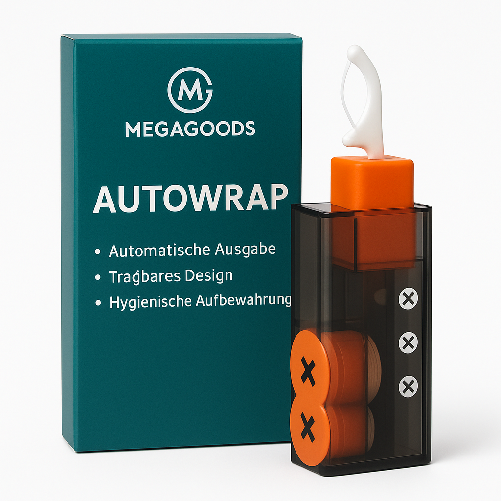 Tragbarer Zahnseide-Spender mit 10 Stk automatisch auswerfbarer Zahnseide DE.