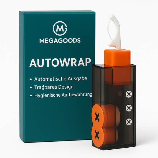 Tragbarer Zahnseide-Spender mit 10 Stk automatisch auswerfbarer Zahnseide DE.