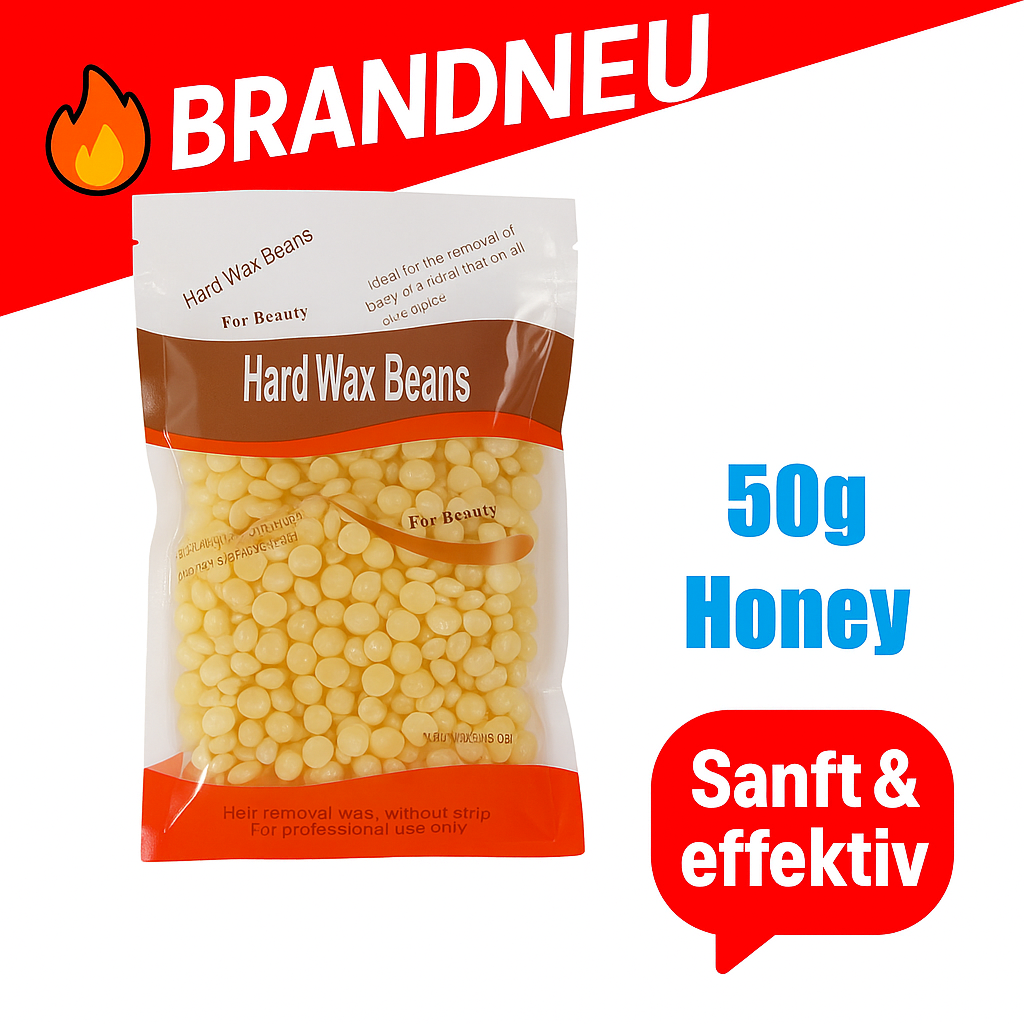 Hard Wax Beans Honey Hart Wachs Bohnen Heißwachs Hartwachsperlen Haarentfernung 50g