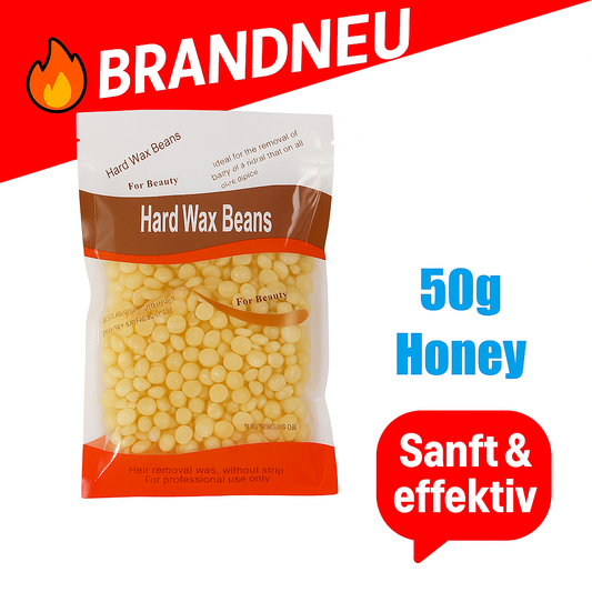Hard Wax Beans Honey Hart Wachs Bohnen Heißwachs Hartwachsperlen Haarentfernung 50g