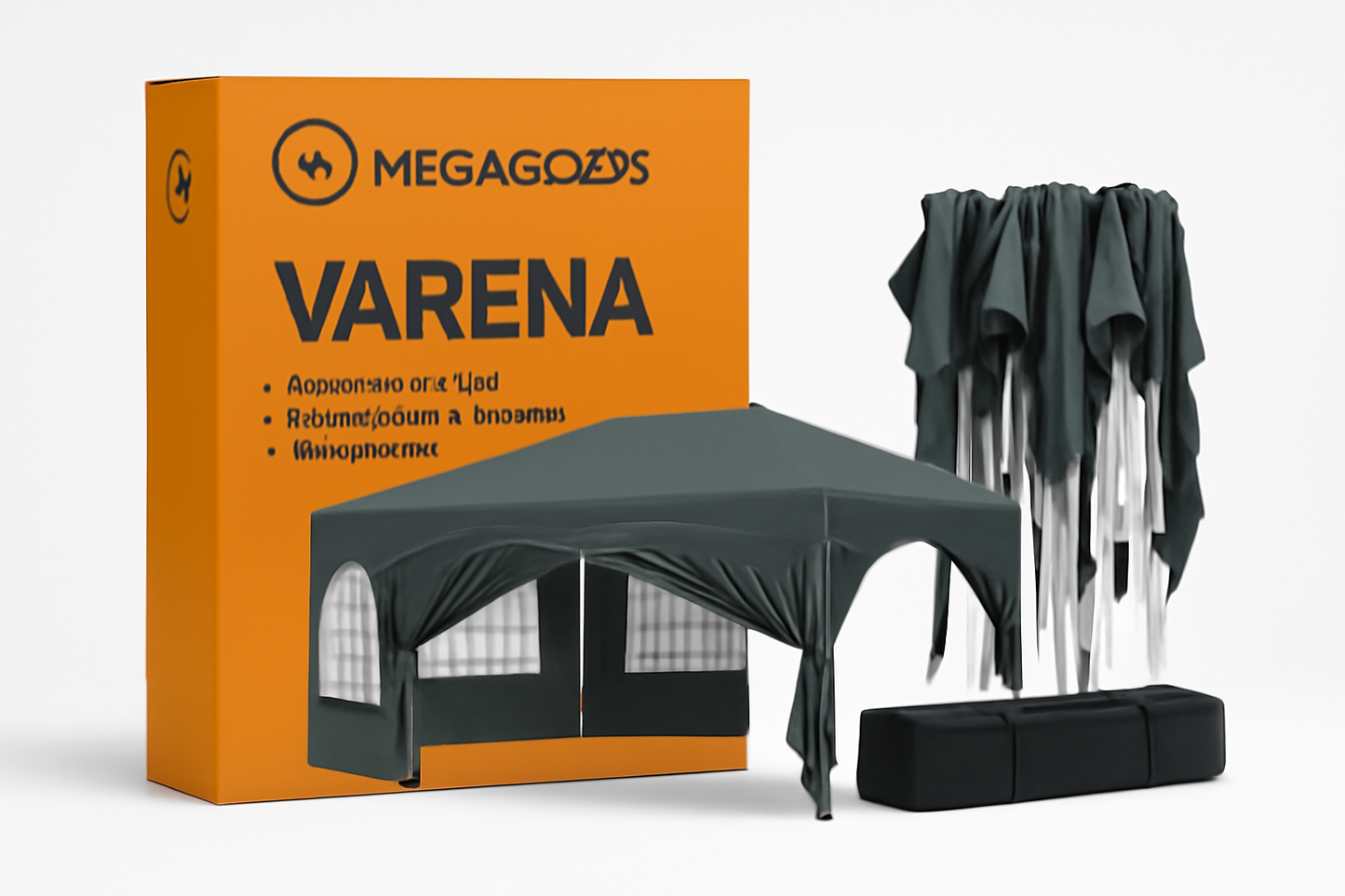 Pavillon Zelt faltbar wasserdicht UV-Schutz 6 Seitenwände 3x6m DE.