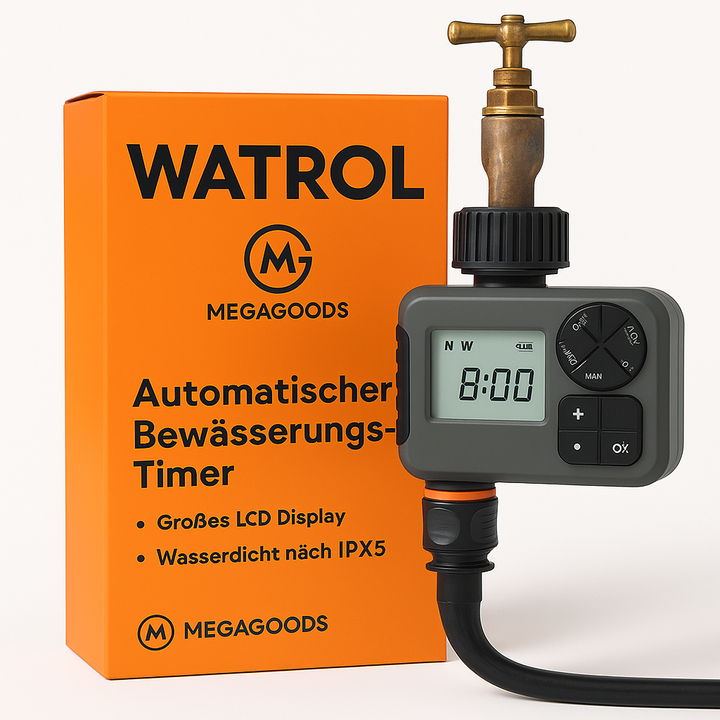 Garten Bewässerungs-Timer automatisch IPX5 LCD Gartensteuerung DE.