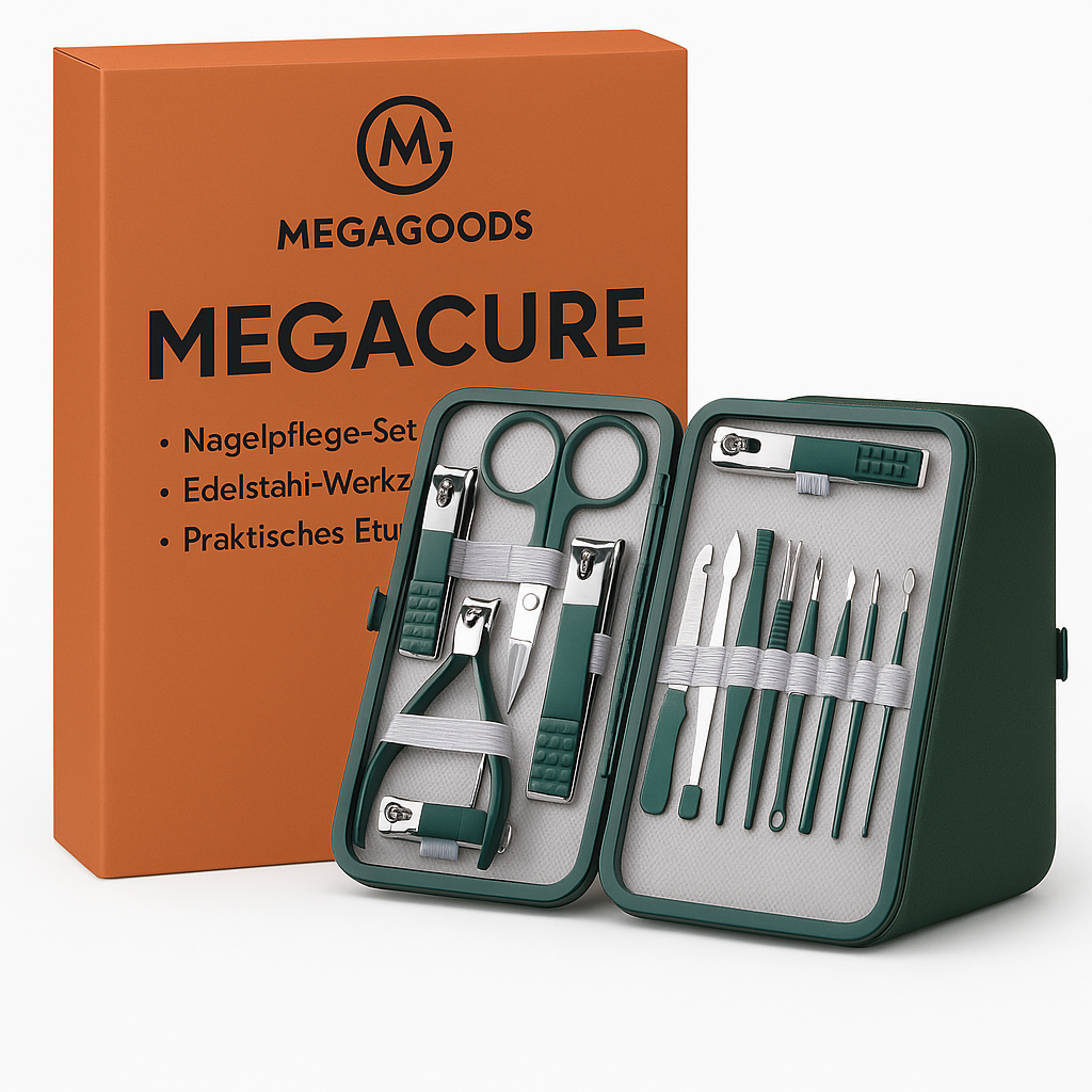 Nagelpflege Set 18tlg Edelstahl Maniküre Pediküre Etui Profi DE.