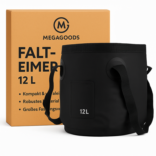 Faltbarer Eimer 12L tragbar Outdoor Waschbecken Camping Auto DE.