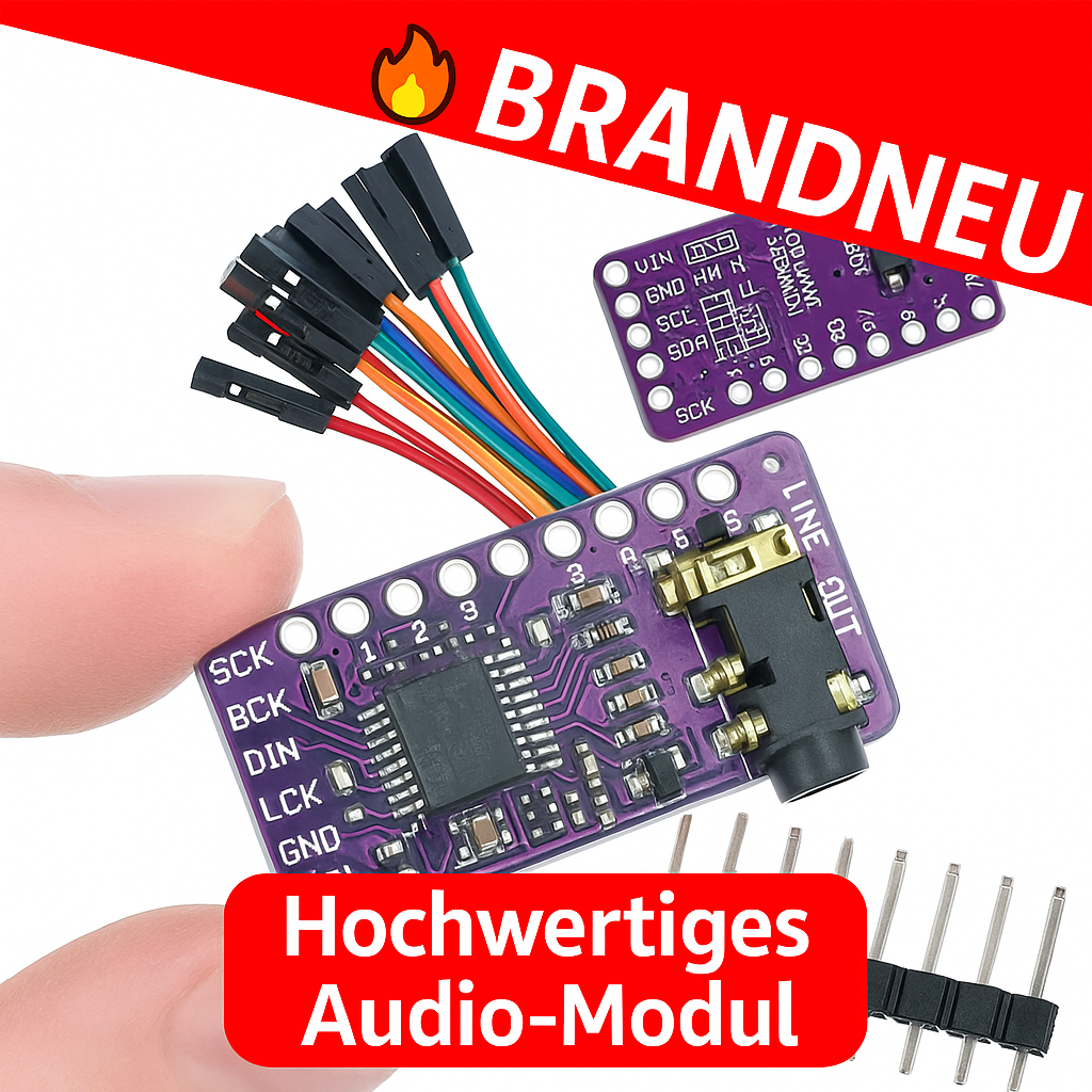 PCM5102A DAC Decoder I2S Audio Modul Board für Raspberry Pi pHAT Format