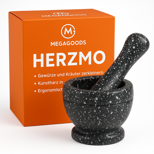 Mörser und Stößel Set aus Harz Gewürze Kräuter Knoblauch Zerkleinerer DE.