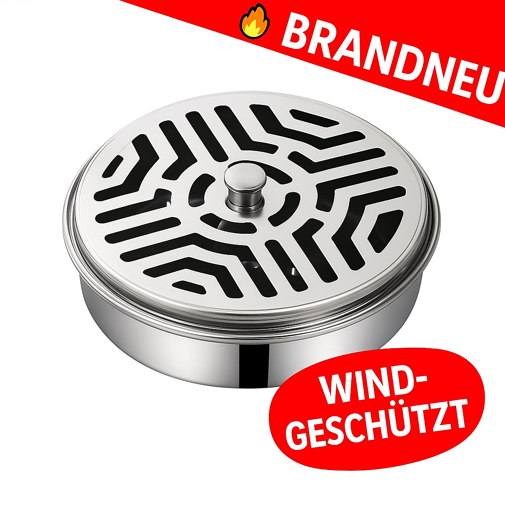 Windgeschützte Edelstahl-Mückenspiralenbox – Stilvoll & Sicher