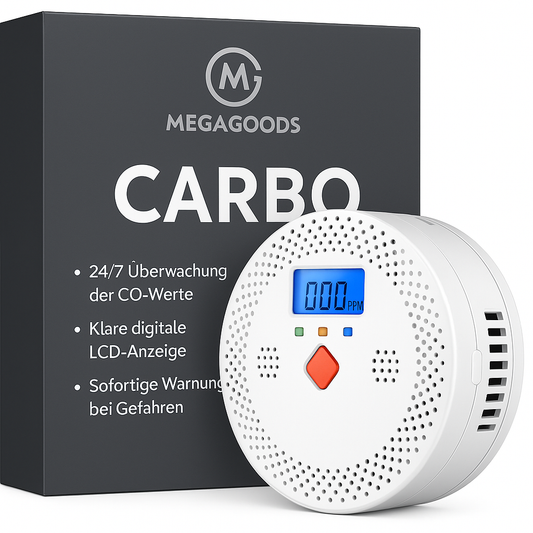 WiFi CO-Melder Smart Alarm LCD Display Tuya 85dB Überwachung DE.