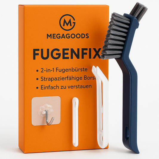 Reinigungsbürste 2-in-1 für Ecken Fugen Fliesen Bad Boden DE.