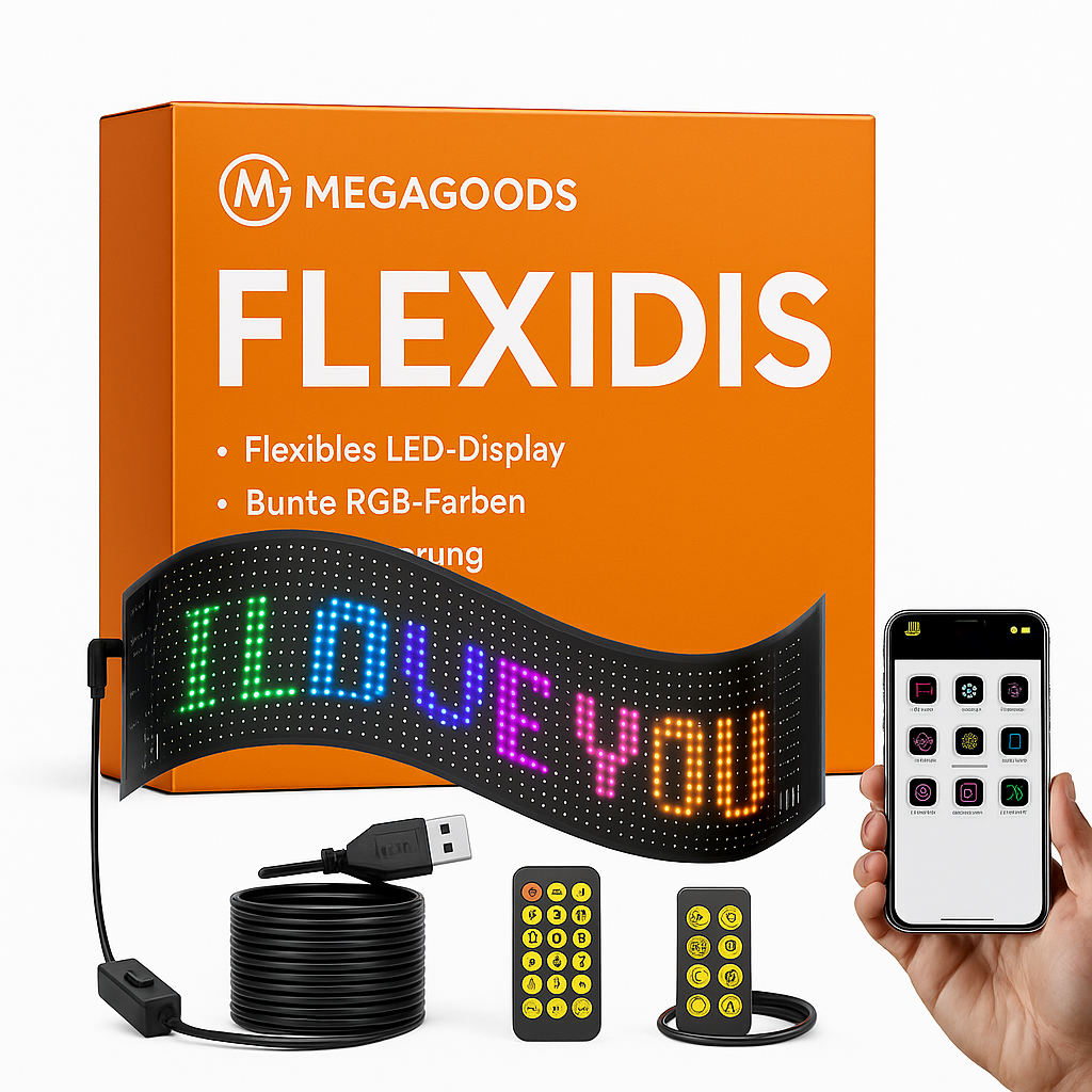 LED-Matrix Display Auto App-gesteuert flexibel programmierbar DE.
